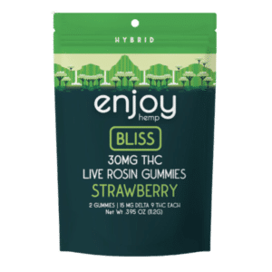 Delta 9 Live Rosin THC Gummies for Bliss (30mg) Hybrid-Infused Strawberry