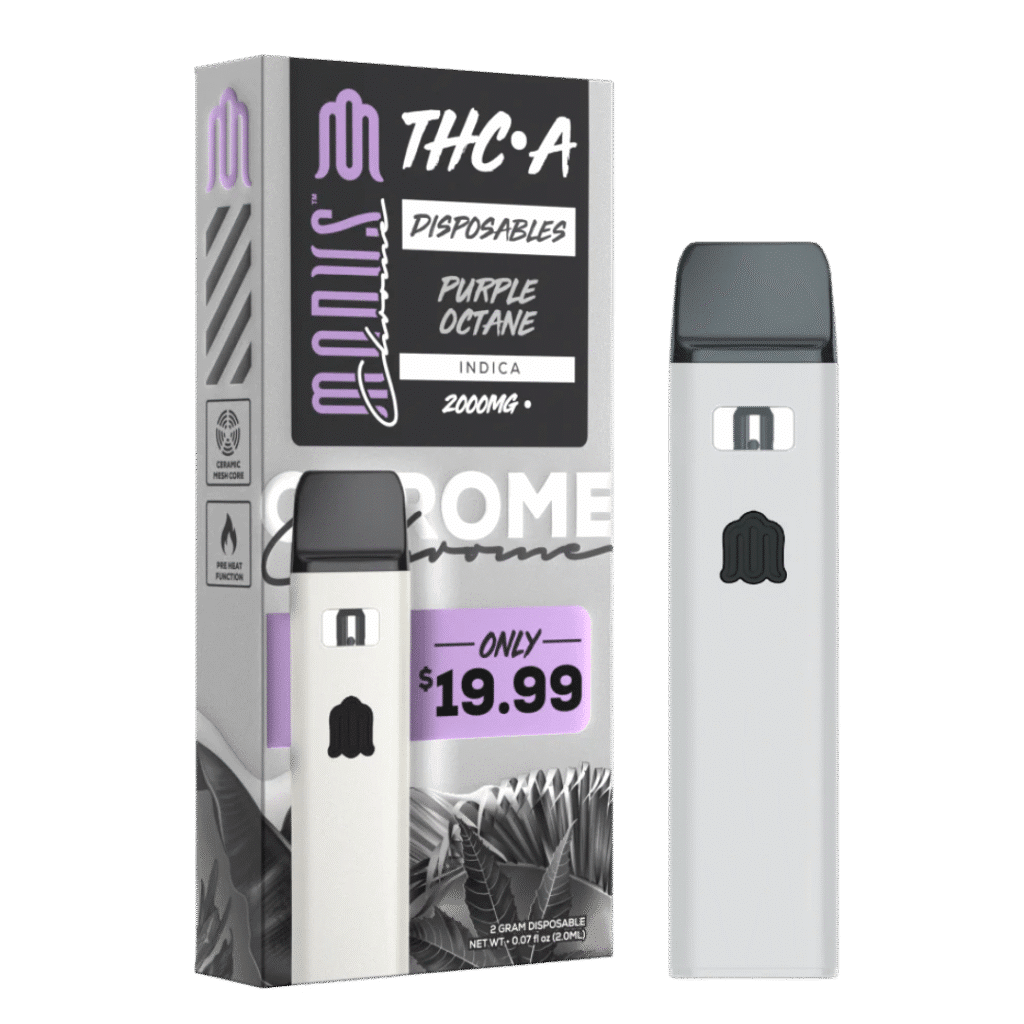 Purple Octane (Indica) THCA + Delta 8 Chrome Pocket Dabs Disposable Vape - 2 Gram
