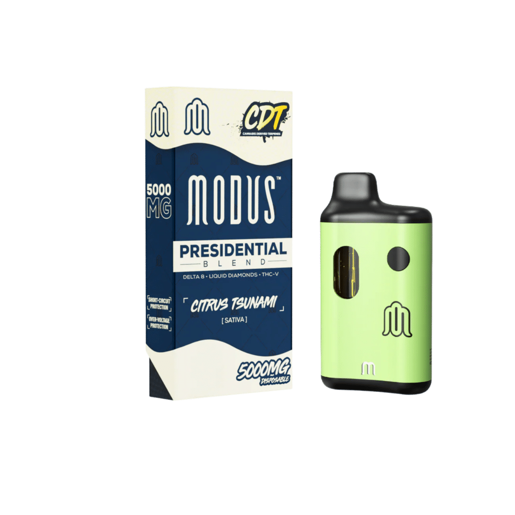Citrus Tsunami (Sativa) THCA Liquid Diamond + Delta 8 + THCV Presidential Blend Disposable Vape - 5 Gram