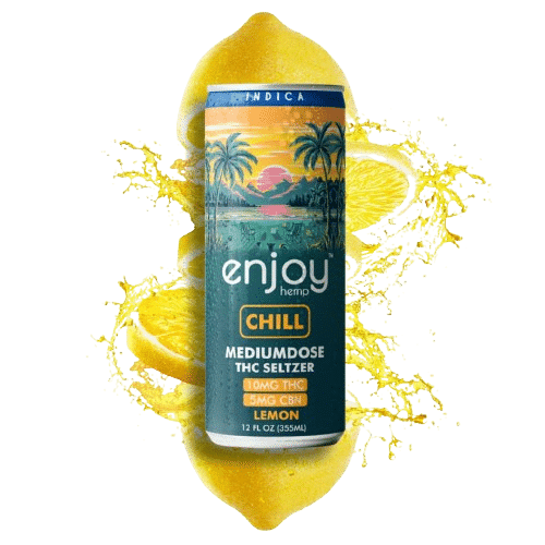 10mg THC + 5mg CBN Mediumdose Lemon Seltzer for Chill (Indica)