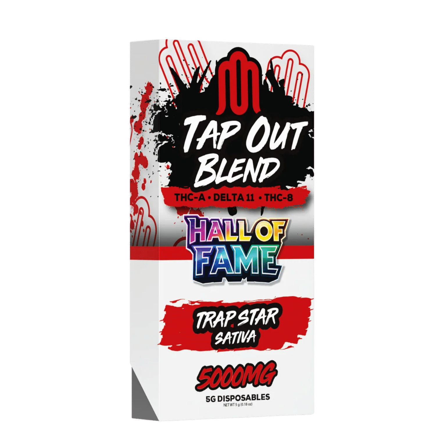 Trap Star (Sativa) TAP OUT DEVICE THCA THC-A, Delta 11, and Delta 8 Liquid Diamonds Disposable Vape - 5 Gram