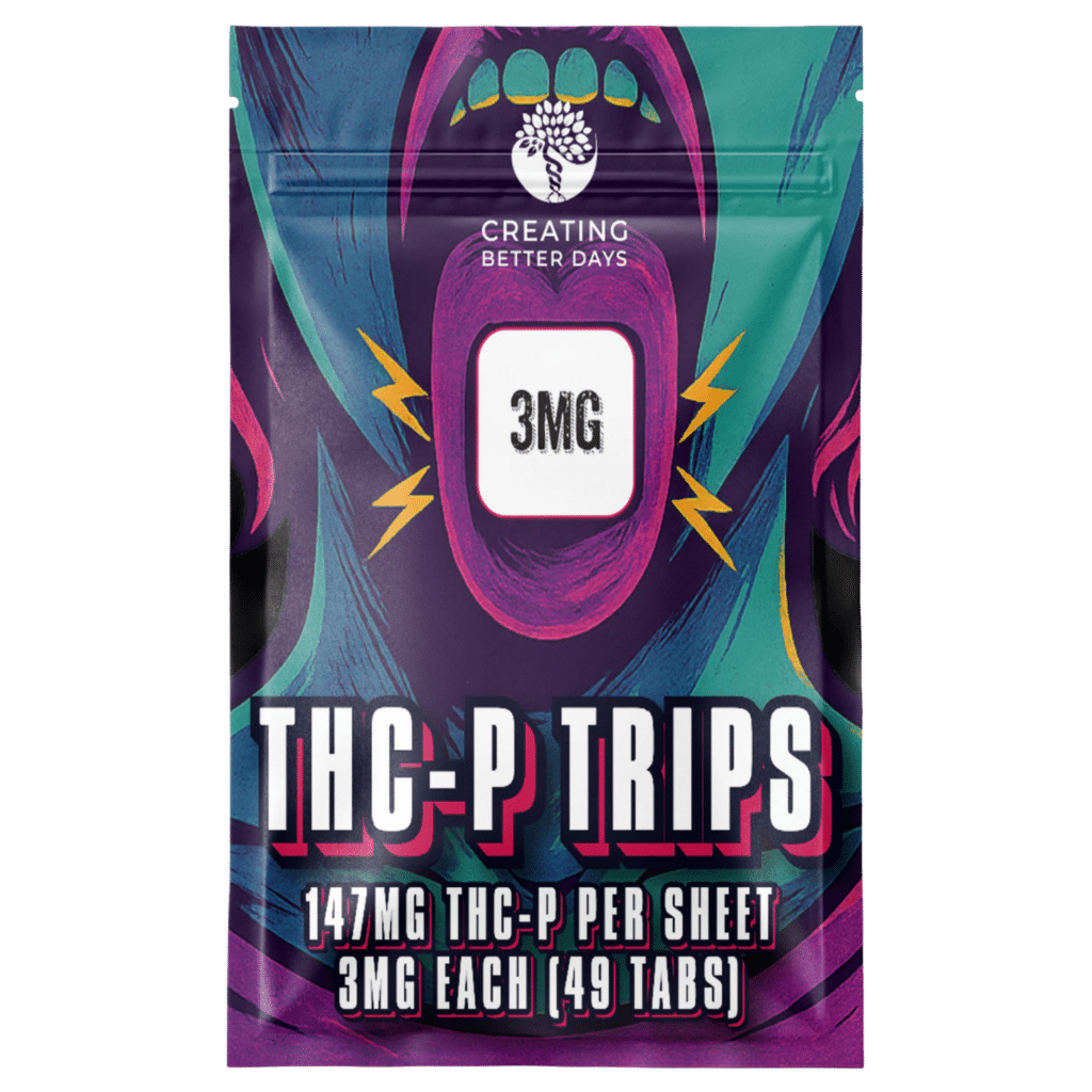 THC-P Trips Sublingual Tabs – 3MG Ultra Potent Fast-Acting Cannabinoid Sheets | Creating Better Days