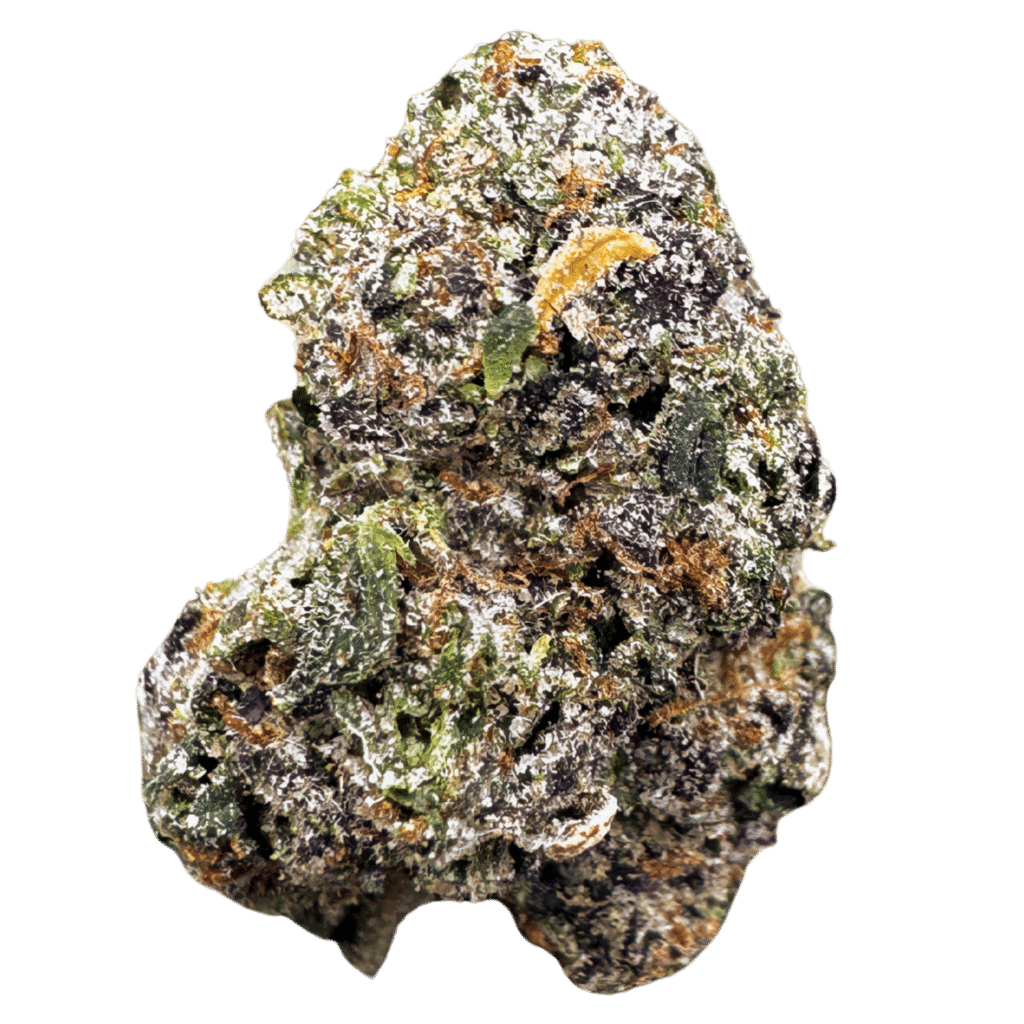 Container filled with cannabis buds.